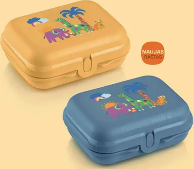Produktbild von Tupperware Oyster Twins set Elefant & Leopard L 12,9 × B 10,3 × H 5,2