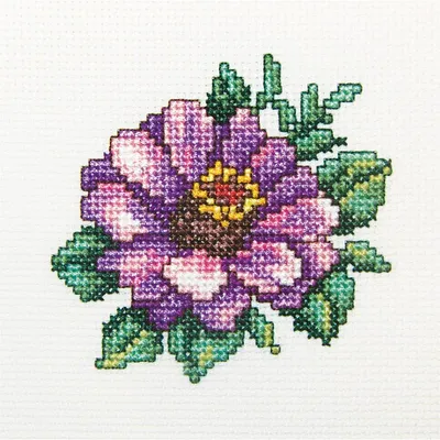 Produktbild von RTO Kreuzstich Set "Zinnie" H248, Zählmuster, 10x10 cm