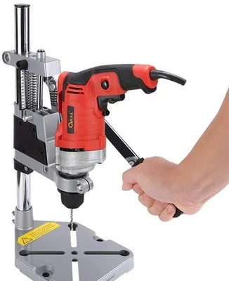 Productafbeelding van Dailygoods - Universele tafelboorklem - Verstelbare boorklem - Ideaal voor hout en metaal - Robuust ontwerp - Draadloze boormachine - 43 mm boorkopdia...