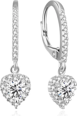 Produktbild von Romantic heart silver earrings AGUC2584L