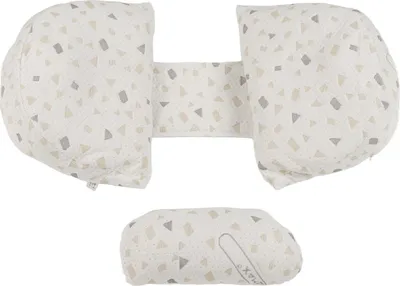 Produktbild von Seitliches Schwangerschafts-Schlafkissen, U-förmiges, weiches Stützkissen, Blumenmuster, ergonomisches Keilkissen für Schwangere, Grau