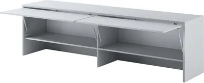 Productafbeelding van Furniture24 Inbouwbed Concept Lenart BC9, kast voor bed met opklapmechanisme, 2 deuren, mat grijs