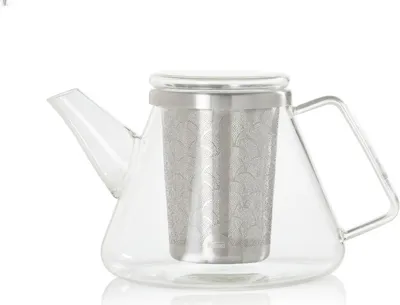 Produktbild von AdHoc AHM-TK49, Einzelne Teekanne, 1000 ml, Transparent, Glas, Edelstahl, 125 mm, 15 cm