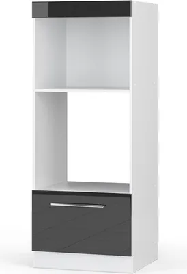 Obrázek produktu pro Skříňka na mikrovlnnou troubu Vicco Fame-Line Antracitový vysoký lesk 60 cm otevřený, Model 38526