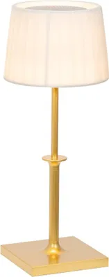 Image de Lampe de table rechargeable à LED Poldina Classic Zafferano avec variateur - Design élégant sans fil, couleur or