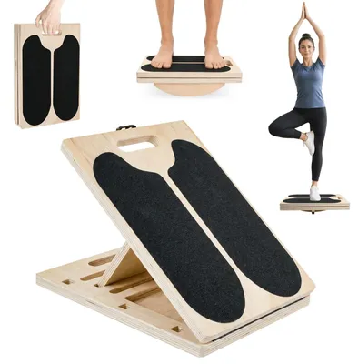 Immagine prodotto di Tavola d'equilibrio in legno 3-in-1 con maniglia