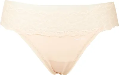 Zdjęcie produktu dla CK CALVIN KLEIN stringi damskie z koronkowymi wstawkami artykuł bieliźniany QF1199O, TRN Beechwood, L, Elasthan 22%,Nylon 78%