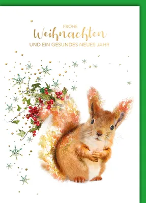 Produktbild von Weihnachten - Karte mit Umschlag - Eichhörnchen