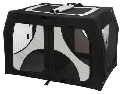 Produktbild von TRIXIE Hundebox Vario Double - schwarz/grau - 91 × 60 × 61/57 cm