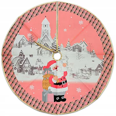 Immagine prodotto di KRUMAD Tappeto per albero di Natale 80 cm - Tappeto rotondo per albero di Natale in poliestere - Tappeto festivo per albero di Natale & regali - Lavabile