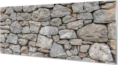Produktbild von Glasbilder 125x50 Wandkunst Steinmauer Wand