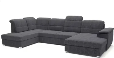Produktbild von Bergamo U rechtes Ecksofa mit Schlaffunktion (ANTRACIT- Viton 203)