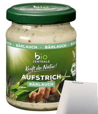 Produktbild von biozentrale Aufstrich Bärlauch (125g Glas) + usy Block
