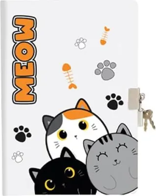 Immagine prodotto di I-TOTAL ® Diario chiavi a lucchetto 80 pagine gatti