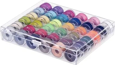 Obrázek produktu pro 36dílná sada cívek a šicích nití s pouzdrem a pružným metrem pro šicí stroje Brother, Singer, Babylock, Janome a Kenmore