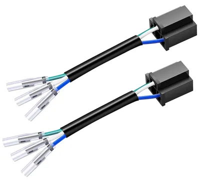 H4 auf Ba20d/T19 LED Lampenkonvertierungskabel, 2 Stück, 12V