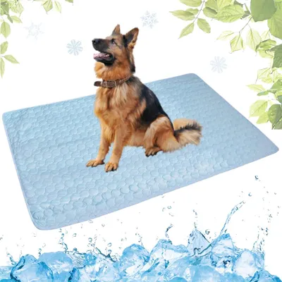 Produktbild von Kleintier-Bett Kühlmatte für Hunde, selbstkühlende Hundematte, Katzen-Kühlmatte, ungiftiges selbstkühlendes Haustier-Pad, waschbare Hundekühlmatte für