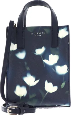 Image de Ted Baker sac à main sac à épaule bandoulière Tualipa Nano Tulip Print Icon Bag Navy bleu marine