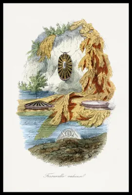 Produktbild von Plakat 40x60cm Vulkaneschnecke, Gervais Vintage für das Wohnzimmer
