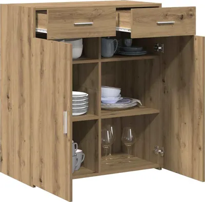Image de vidaXL Armoire de salle de bain Chêne Artisan 80 x 42,5 x 93,5 cm Bois composite