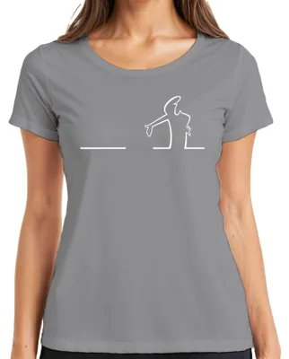 Immagine prodotto di Maglietta Balum La Linea Lui Osvaldo Cavandoli Cartoon Balum Balum Balum donna, Grigio, S