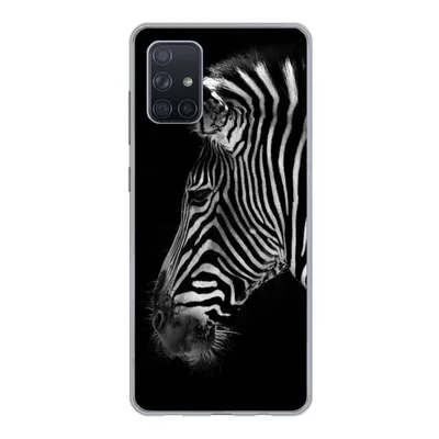 Produktbild von MuchoWow® Handyhülle Schutzhülle Hülle für Samsung Galaxy A51 Zebra - Wilde Tiere - Schwarz Silikon Softcase Handy Hülle - Schutzabdeckung