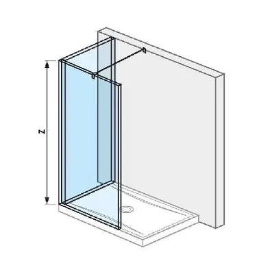 Obrázok produktu pre Jika Pure - Sklenená stena L 140 cmx90 cm na sprchovú vaničku 140 cmx90 cm, s úpravou Jika Perla Glass, 1400 mm x 200 mm x 2000 mm H2694260026681