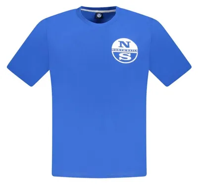 Produktbild von Herren T-Shirt Blau - Kurzarm & Rundhals mit Logo-Druck