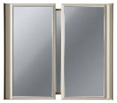 Produktbild von Moderner Wandspiegel Quadratisch Silber Glas Großer Dekospiegel