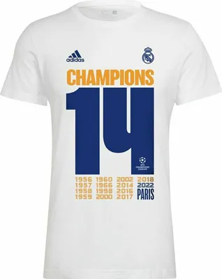 Obrázok produktu pre Pánske futbalové tričko s krátkym rukávom Adidas Real Madrid Champions 2022 - L
