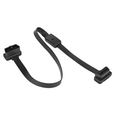 Obrázek produktu pro 16kolíkový prodlužovací kabel OBD2 s konektorem samec-samice s přepínačem ON/OFF
