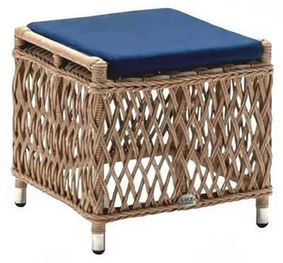 Image de Hocker Blau Quadrat Sitzhocker Hochwertig Sitzpouf Terrasse Designer Möbel