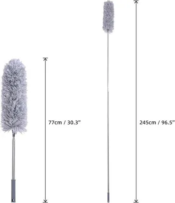 Obrázok produktu pre Teleskopická utierka – 245 cm – sivá – mikrovlákno