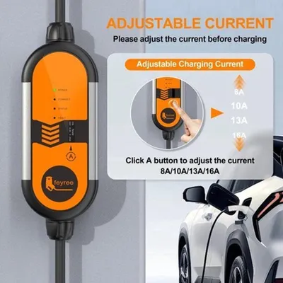 Image de Câble de recharge portable pour véhicules électriques, avec connecteur de type 2 et indice de protection IP65 (étanche)