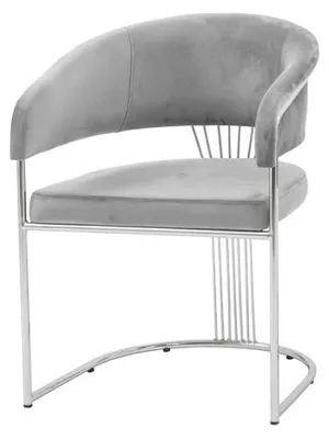 Image de Salle à manger Chaise moderne grise de luxe Conception de chaises de salon Meubles haut de gamme