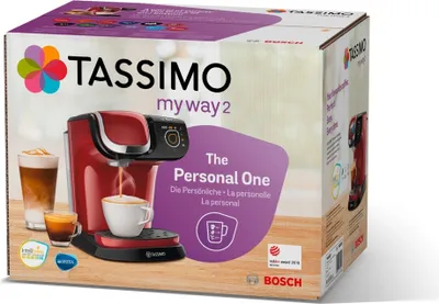 Zdjęcie produktu dla Bosch My Way 2, Ekspres do kawy na kapsułki, 1,3 l, Kapsułka kawy, 1300 W, Czerwony