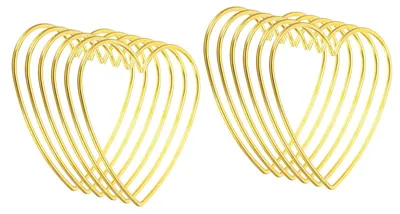 12 herzförmige Traumfängerringe, 10 cm, gold, Metall