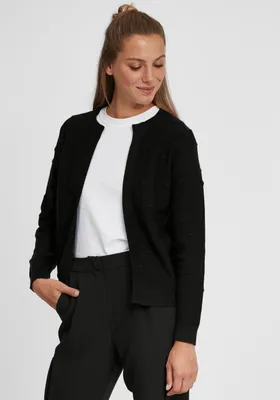 Produktbild von OXMO OXKalotta Damen Strickjacke Feinstrick Cardigan Strickcardigan