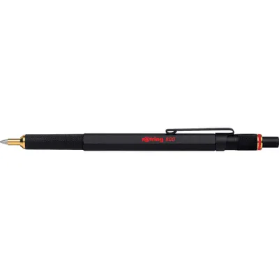 Produktbild von rOtring 800 Kugelschreiber | mittlere Spitze | Schwarze Tinte | Silberfarbener Schaft | nachfüllbar
