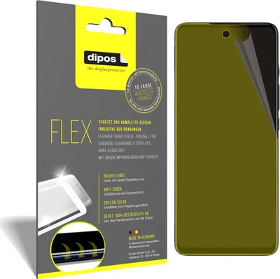 Produktbild von 2x Schutzfolie für Motorola E30 Folie, 100% Displayabdeckung, dipos Flex