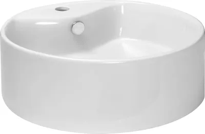 Produktbild von Kerra Keramik Waschbecken KR-138 weiß glänzend rund mit Ablage