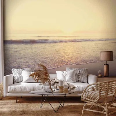 Produktbild von Selbstklebende Folie Fototapete - Morning on the Beach 245x175 cm Landschaften c-B-0080-a-c