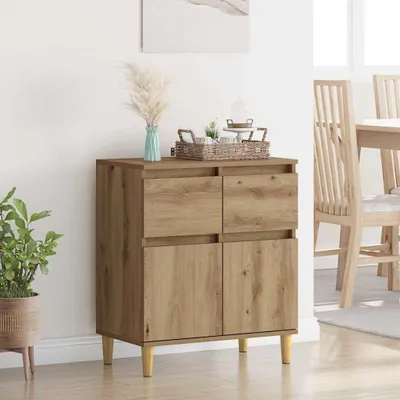Zdjęcie produktu dla vidaXL Kredens dębowy Artisan 60 x 35 x 70 cm materiał drewnopochodny