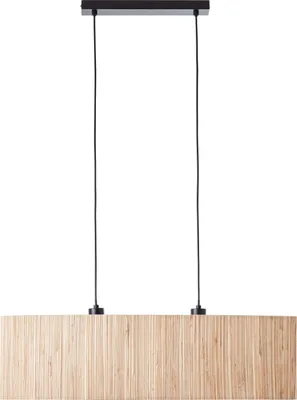 Produktbild von BRILLIANT Pendelleuchte, 2-flammig Wimea braun IP20 E27 52 Watt dimmbar g. f. Normallampe