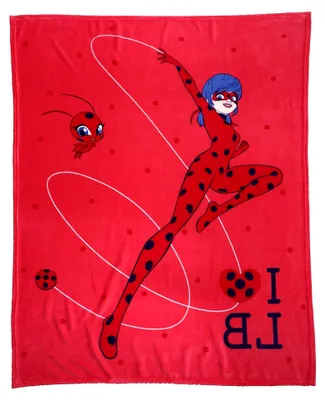 Produktbild von Miraculous Ladybug Kuscheldecke, 125 x 150 cm, Rot