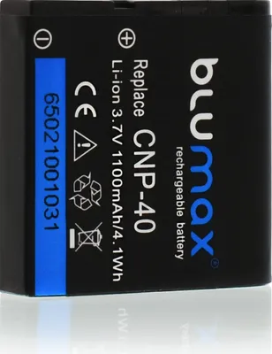Produktbild von 2x Blumax Akku | für Casio NP-40 Digitalkamera | Kapazität 1100mAh |Spannung 4,2Volt | Video- und Kamerazubehör