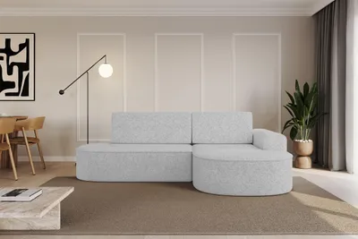 Produktbild von ALTDECOR Ecksofa mit Schlaffunktion und Bettkasten MARI-L1-S - 283x167x73cm Grau - Corner Sofa Eckcouch Couch L-Form, links/rechts angeordnet Schlafcouch Ausziehbar Wohnlandschaft