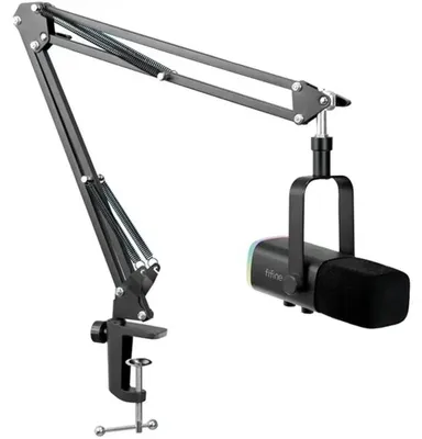 Obrázek produktu pro Dynamický mikrofon na stativu FIFINE AM8T RGB - černá