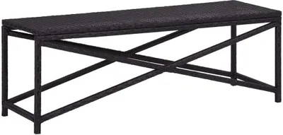 Obrázek produktu pro Zahradní lavice 120 cm polyratan černá