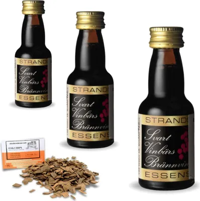 Produktbild von 3 x Schwarze Johannisbeer Essenz 25ml Wodka-Essenz – Wodka-Aroma, Aromaessenz, Wodka-Extrakt